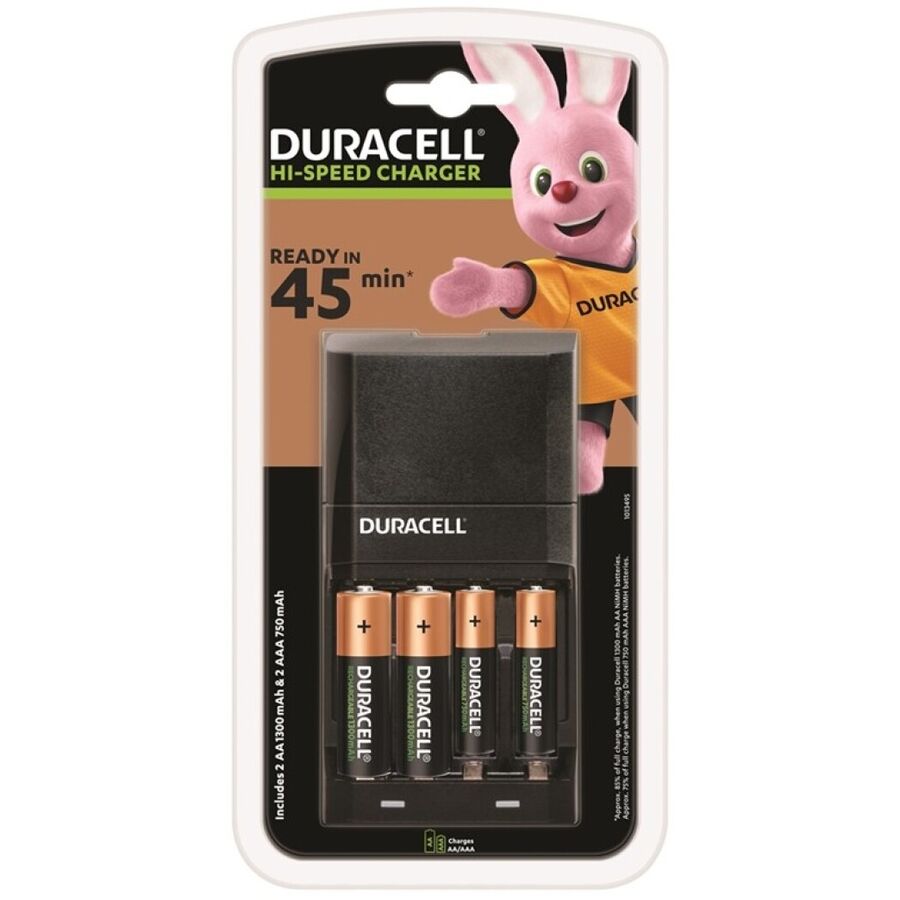 DURACELL - LADEGERÄT 45MIN. + 2xAA 1700mAh + 2xAAA 750mAh