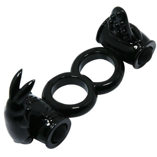 BAILE - SÜSSER RING DOPPELRING MIT DOPPELTEM KANINCHEN