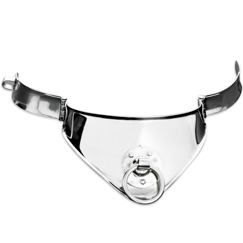 METAL HARD - FESSELHALSKETTE MIT RING UND VORHÄNGESCHLOSS 12,5 CM
