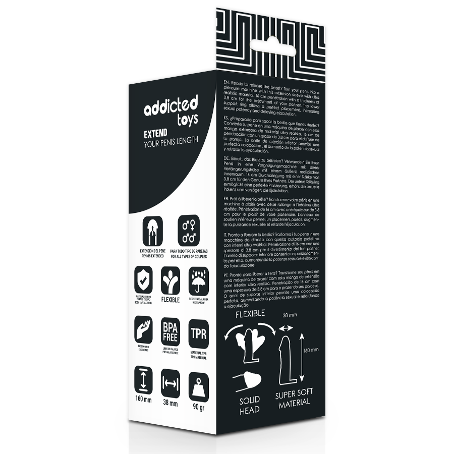ADDICTED TOYS - VERLÄNGERE DEINEN PENIS UM 16 CM