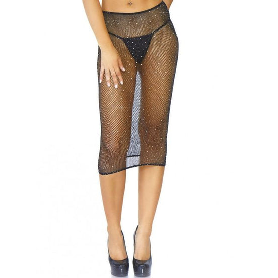 LEG AVENUE - KRISTALLISIERTES NETZ MULTIDRESS SCHWARZ O.G.