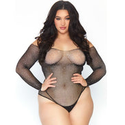LEG AVENUE - KRISTALLISIERTER NETZ-BODYSTOCKING 1X-2X