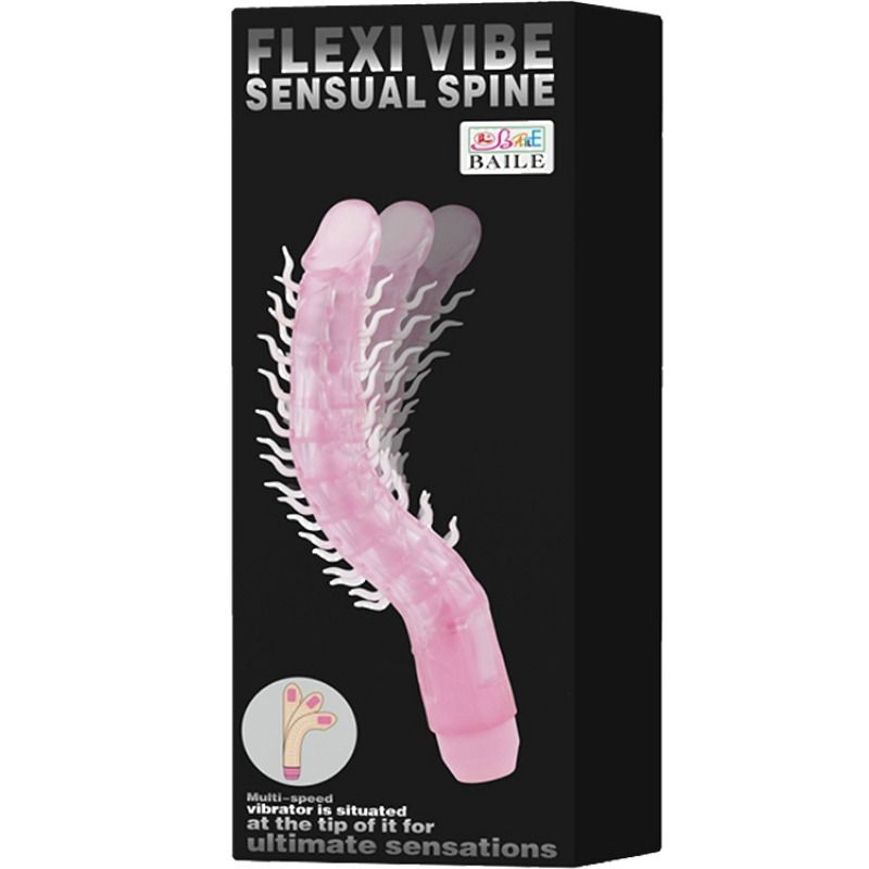 BAILE - FLEXI VIBE SENSUAL SPINE BENDABLE VIBRATING Wellness Device LILAC 23.5 CM