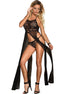 SUBBLIME - KLEIDER KLEIDER-TOP UND THONG-SET SCHWARZ S/M