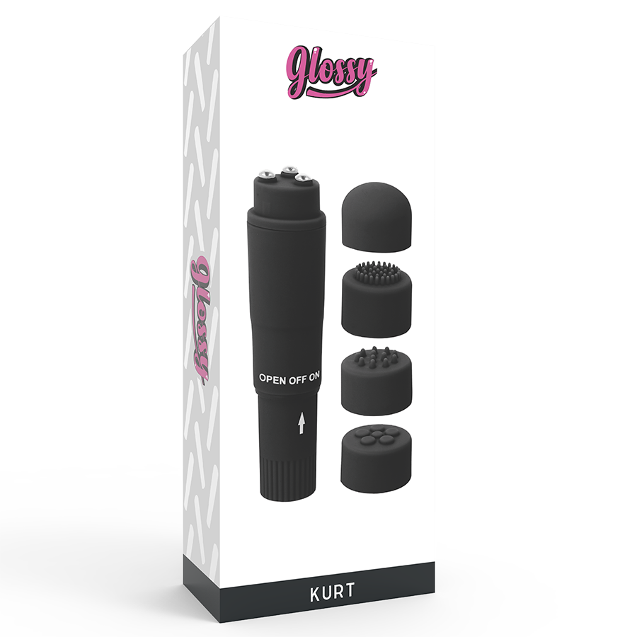 GLOSSY - KURT TASCHENMASSAGEGERÄT SCHWARZ