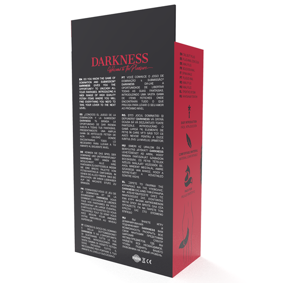 DARKNESS - SILBERNER ANUSPLUG 8 CM MIT SCHWARZEM SCHWANZ