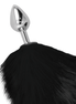 DARKNESS - SILBERNER ANUSPLUG 8 CM MIT SCHWARZEM SCHWANZ