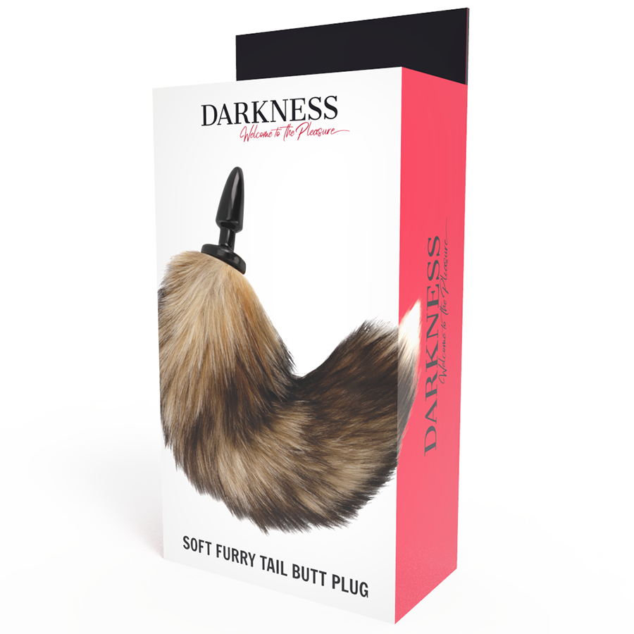 DARKNESS – NATÜRLICHER SCHWANZ MIT SILIKON-ANALLPLUG 10 CM