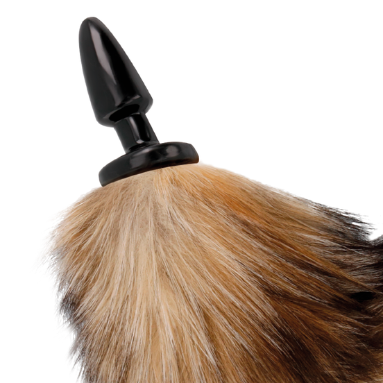 DARKNESS – NATÜRLICHER SCHWANZ MIT SILIKON-ANALLPLUG 10 CM