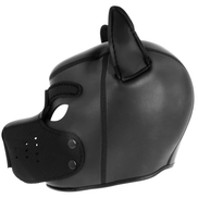 DARKNESS - NEOPREN HUNDEMASKE MIT ABNEHMBAREM MAULKORB M