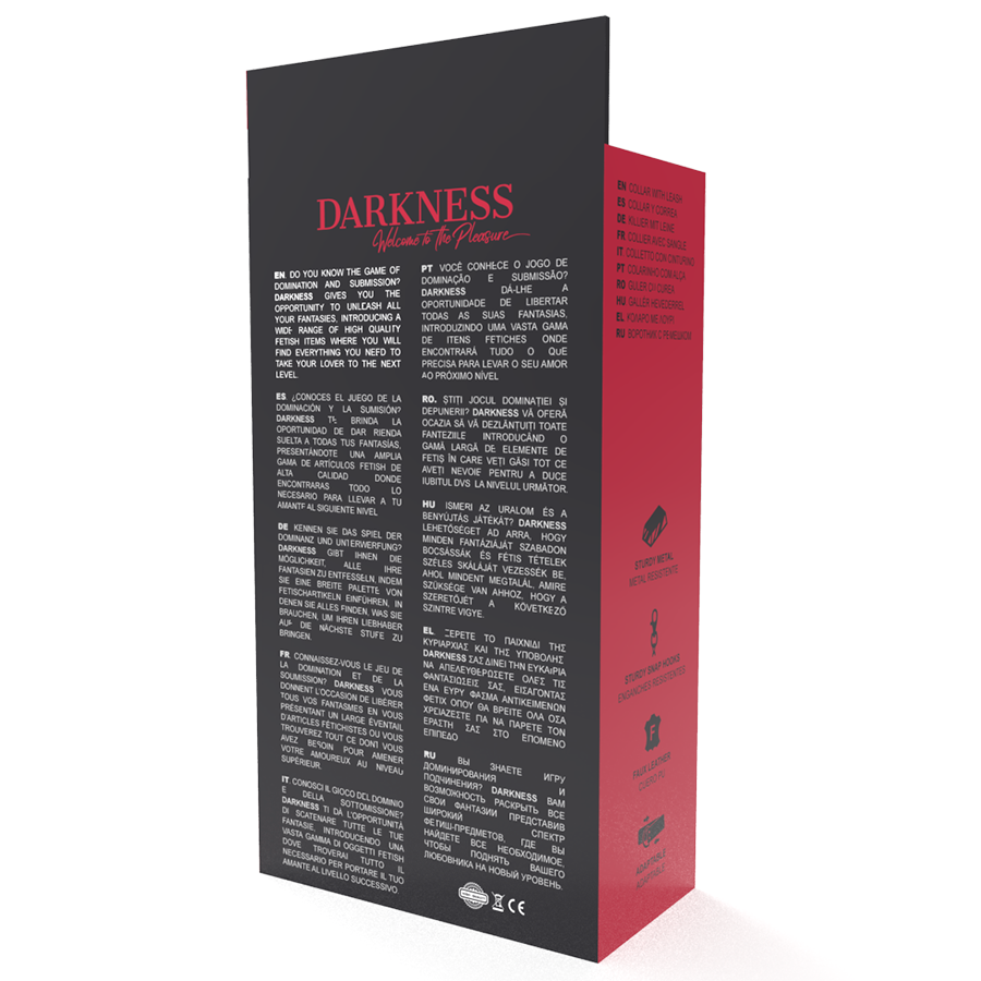 DARKNESS - HALSKETTE MIT LEDERKETTE