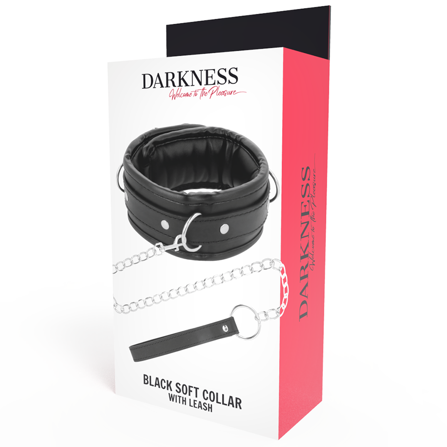 DARKNESS - HALSKE-TE AUS WEICHEM LEDER MIT KETTE