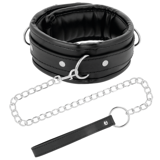 DARKNESS - HALSKE-TE AUS WEICHEM LEDER MIT KETTE
