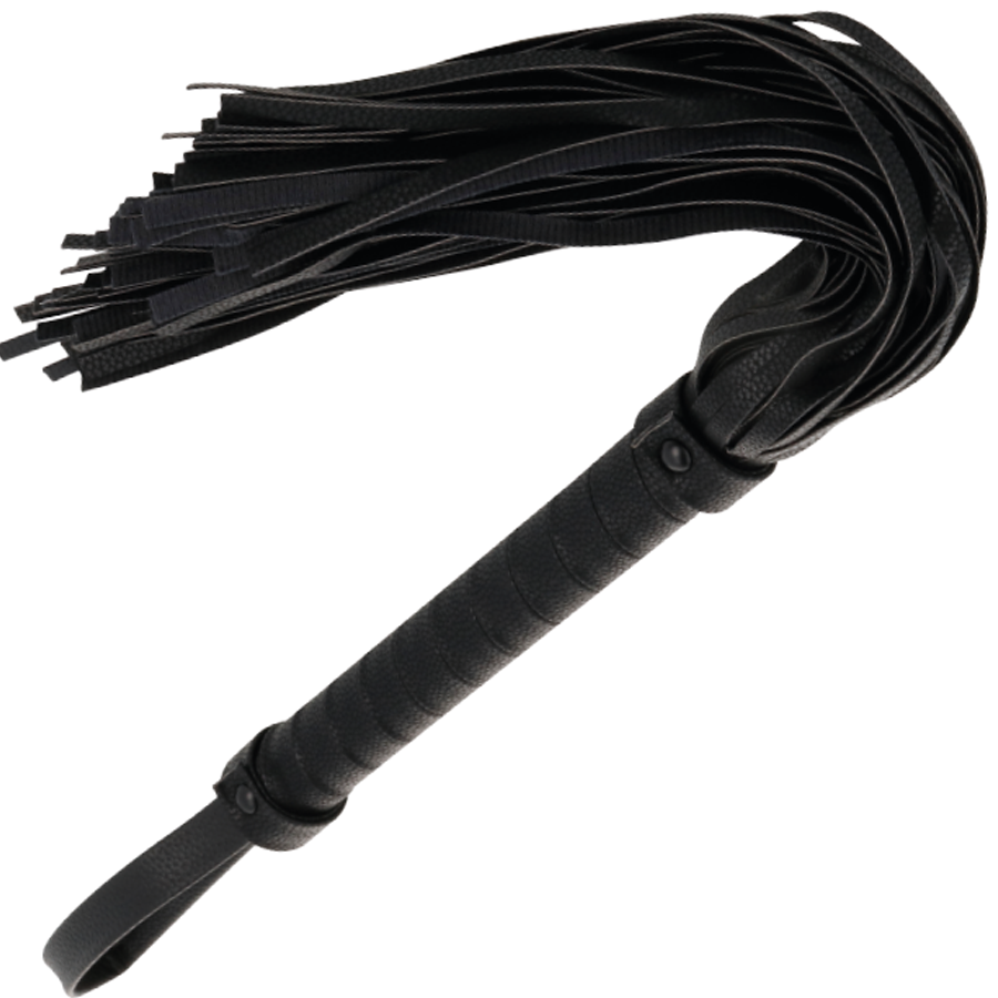 DARKNESS – SCHWARZE BONDAGE-PEITSCHE 42 CM LEDER