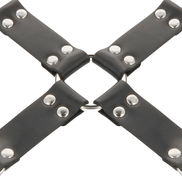 DARKNESS - LEATHER HANDCUFFS FOR FOOT AND HANDS BLACK