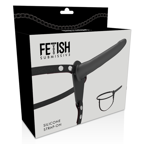 FETISCH SUBMISSIVE HARNESS – SCHWARZES SILIKON 15 CM