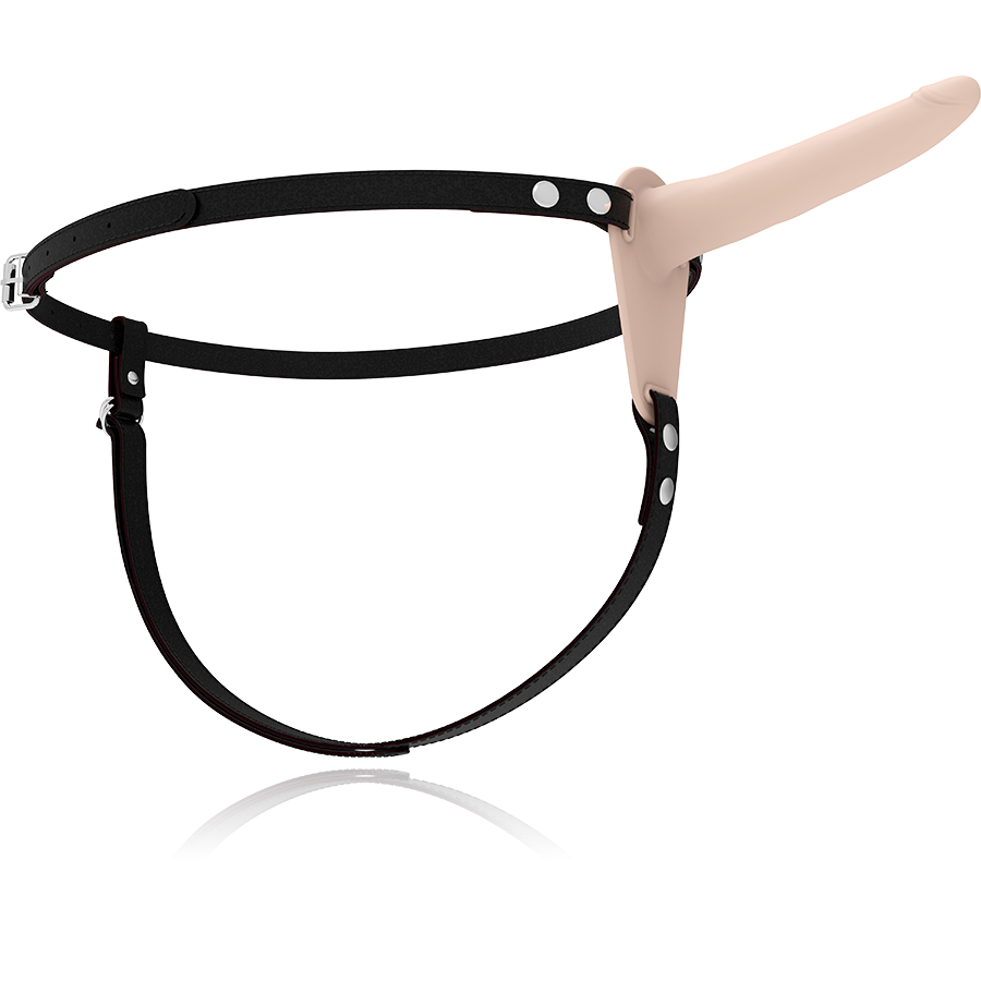 FETISH SUBMISSIVE HARNESS - FLESH SILICONE Sensory Device 15 CM