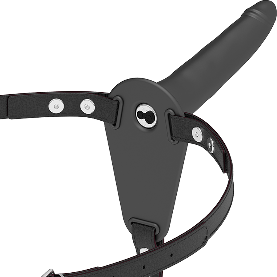 FETISCH SUBMISSIVE HARNESS - SCHWARZES SILIKON Sinnesgerät 15 CM