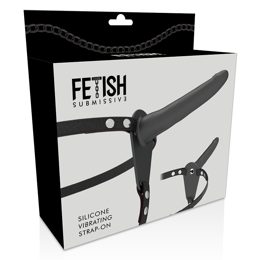 FETISCH SUBMISSIVE HARNESS - SCHWARZES SILIKON Sinnesgerät 15 CM