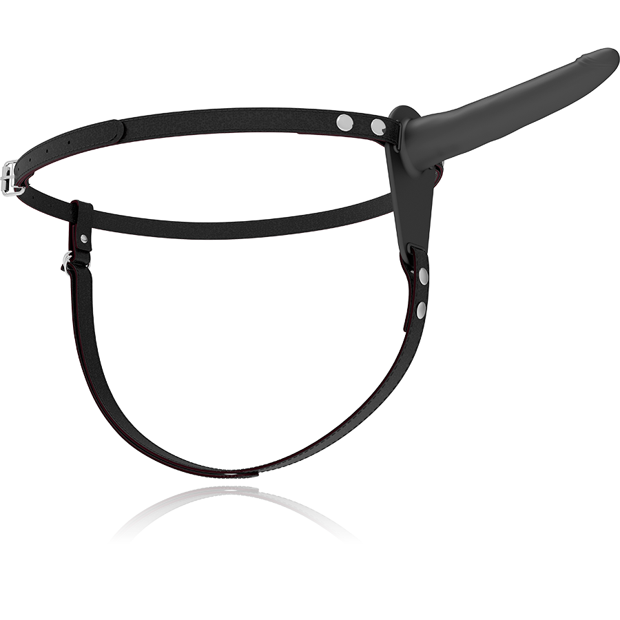 FETISCH SUBMISSIVE HARNESS - SCHWARZES SILIKON Sinnesgerät 15 CM