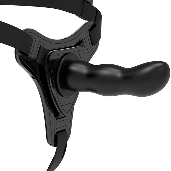 FETISCH SBM HARNESS - SCHWARZES SILIKON G-SPOT 16 CM