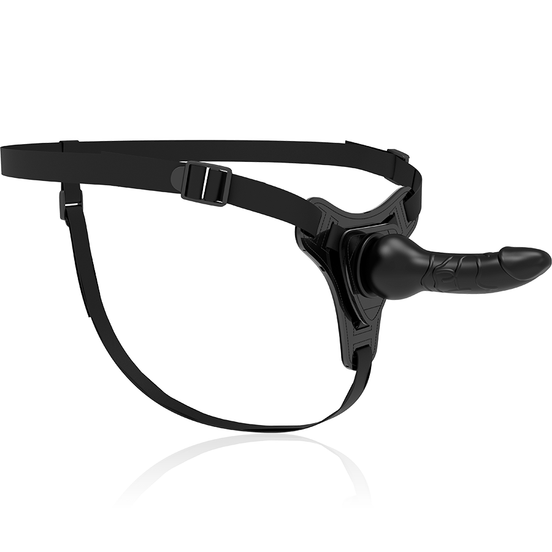 FETISCH DEVOTES GESCHIRR – SCHWARZES SILIKON REALISTISCH 16 CM