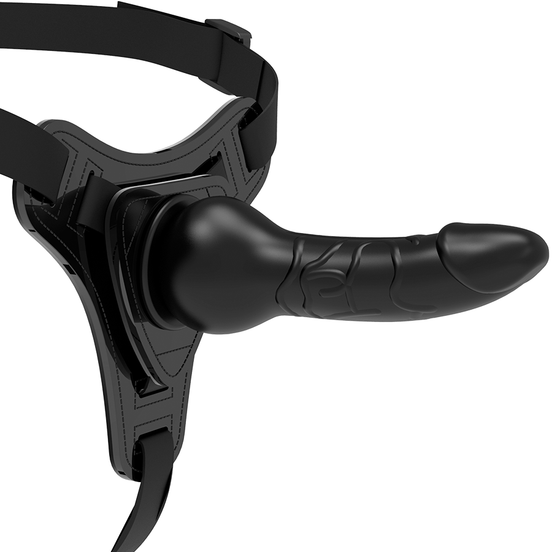 FETISCH DEVOTES GESCHIRR – SCHWARZES SILIKON REALISTISCH 16 CM