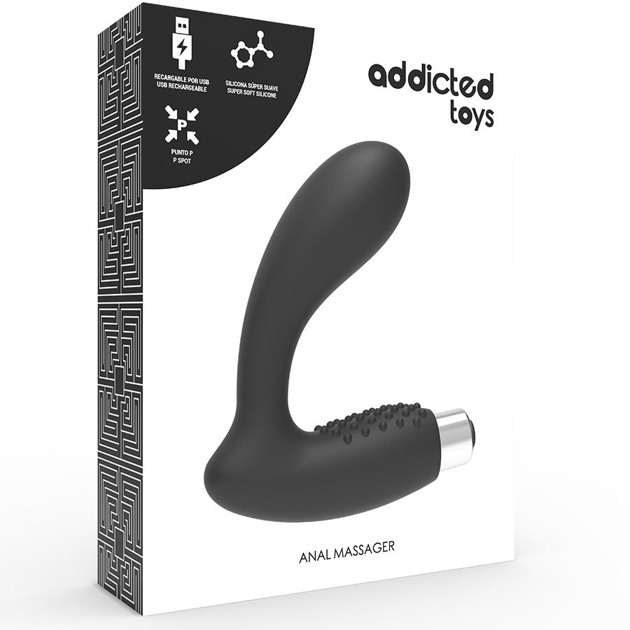 ADDICTED TOYS - PROSTATISCHES Sensorgerät WIEDERAUFLADBARES MODELL 5 - SCHWARZ