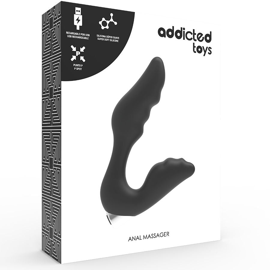 ADDICTED TOYS - PROSTATISCHES Sinnesgerät WIEDERAUFLADBARES MODELL 6 - SCHWARZ