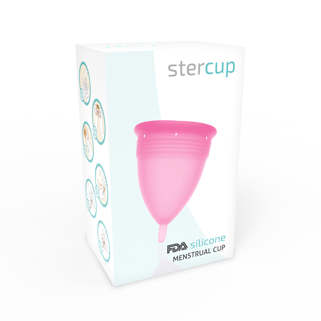 STERCUP - FDA SILIKON MENSTRUATIONSTASSE ROSA - GRÖSSE L
