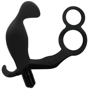 ADDICTED TOYS – ANALPLUG MIT DOPPELTEM PENISRING UND HODEN SCHWARZ