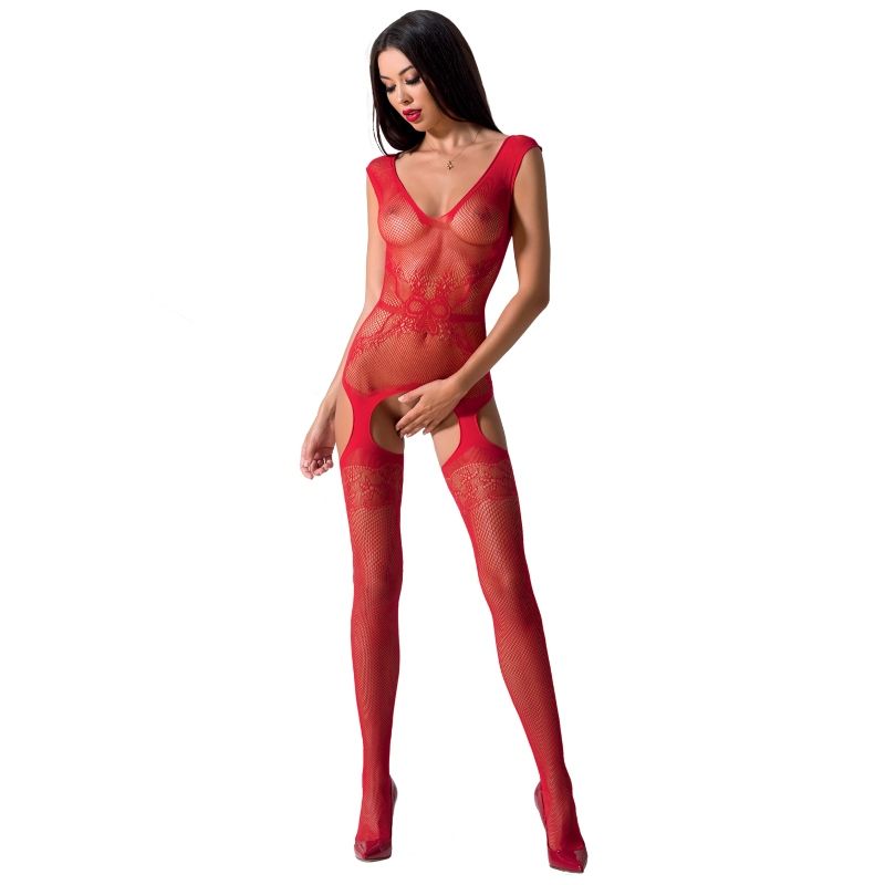 PASSION - FRAU BS062 ROTER BODYSTRUMPF EINHEITSGRÖSSE