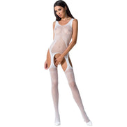 PASSION - WOMAN BS061 SCHWARZER BODYSTOCKING EINHEITSGRÖSSE