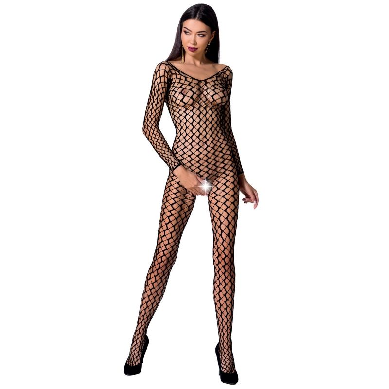 PASSION - DAMEN BS068 BODYSTOCKING SCHWARZ EINHEITSGRÖSSE