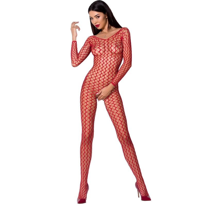 PASSION - DAMEN BS068 BODYSTOCKING SCHWARZ EINHEITSGRÖSSE