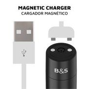 BLACK&SILVER - KERNEX 2 BLACK VIBRATING MAGNETIC BULLET