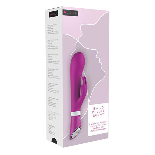 B SWISH - BWILD DELUXE BUNNY RABBIT Sensory Device RASPBERRY