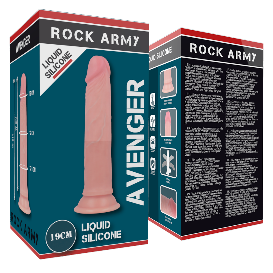 ROCKARMY - ROCKARMY FLÜSSIGSILIKON PREMIUM AVENGER REALISTISCH 19 CM -O- 3,98 CM