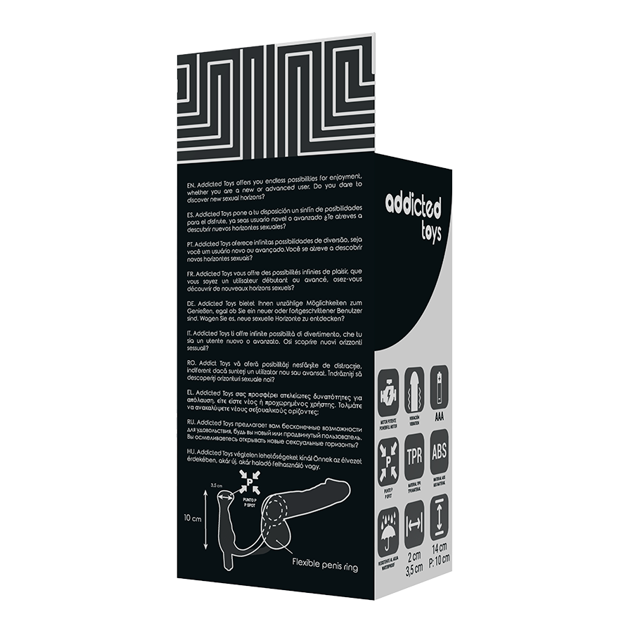 ADDICTED TOYS - Sensory Device PROST TICO BLACK 10 CM