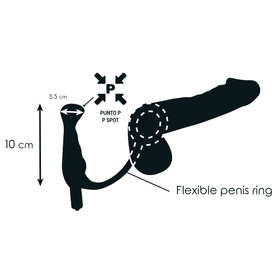 ADDICTED TOYS - Sensory Device PROST TICO BLACK 10 CM