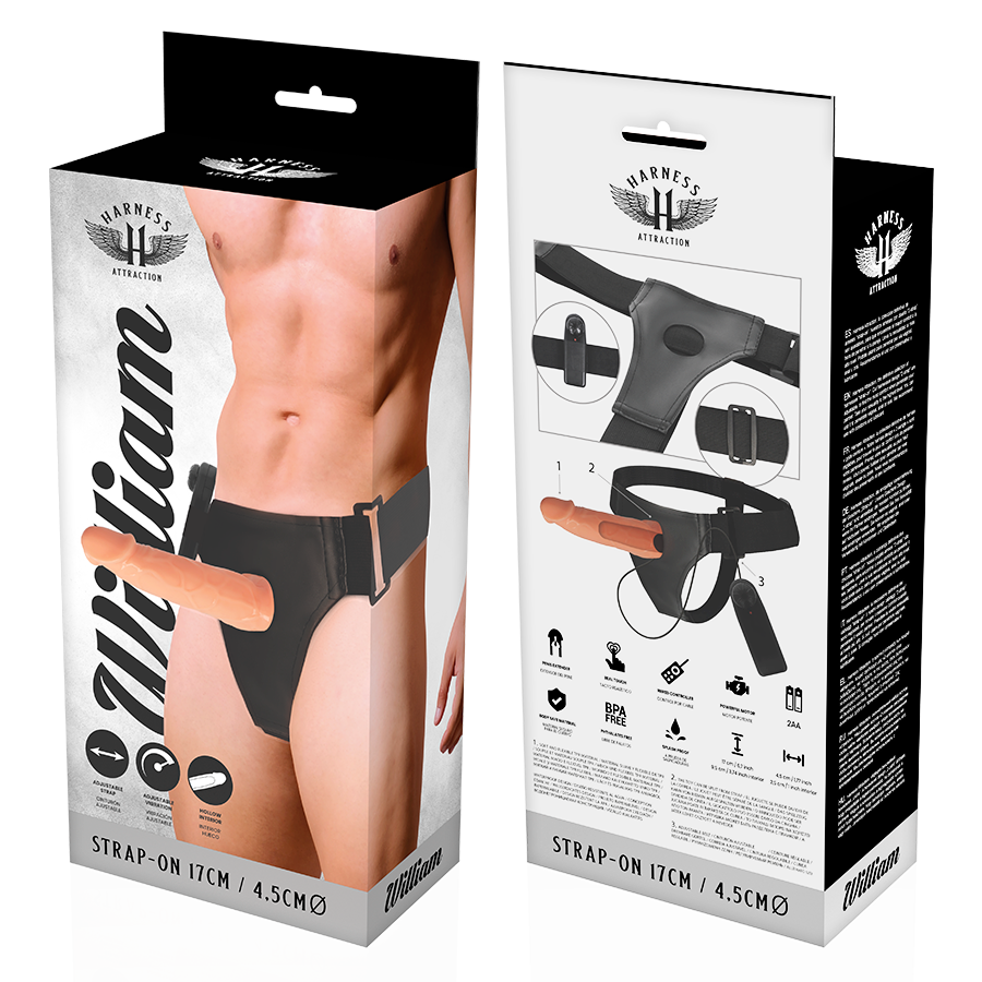 HARNESS ATTRACTION - WILLIAN HOLLOW RNES WITH Sensory Device 17 CM -O- 4.5 CM