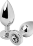 METAL HARD - ANAL PLUG DIAMOND TRANSPARENT MEDIUM 7.62CM