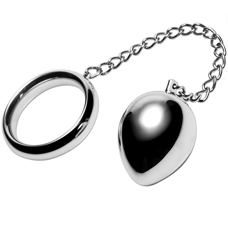 METAL HARD - Intimer Wellnessring 50 MM + KETTE MIT METALLKUGEL