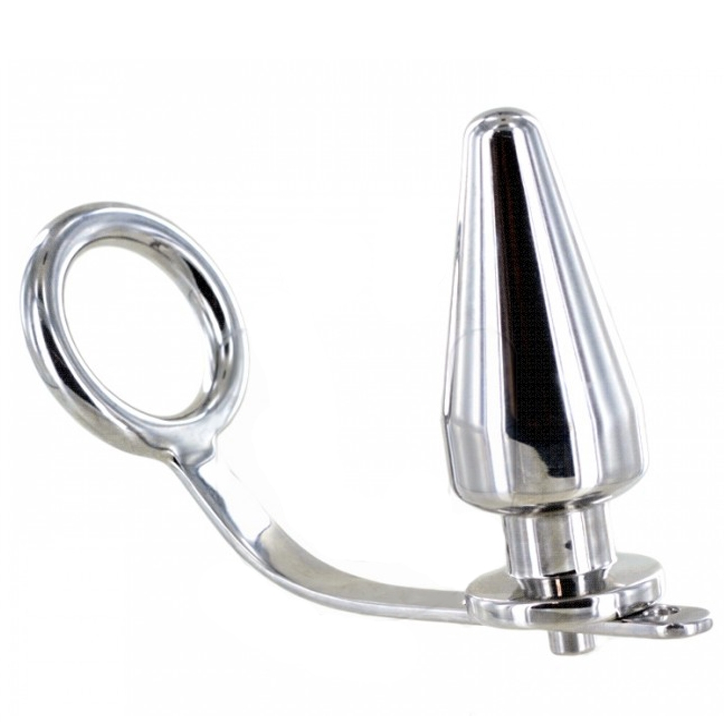 METAL HARD - STAHLRING MIT ANUSPLUG 45 X 50 MM