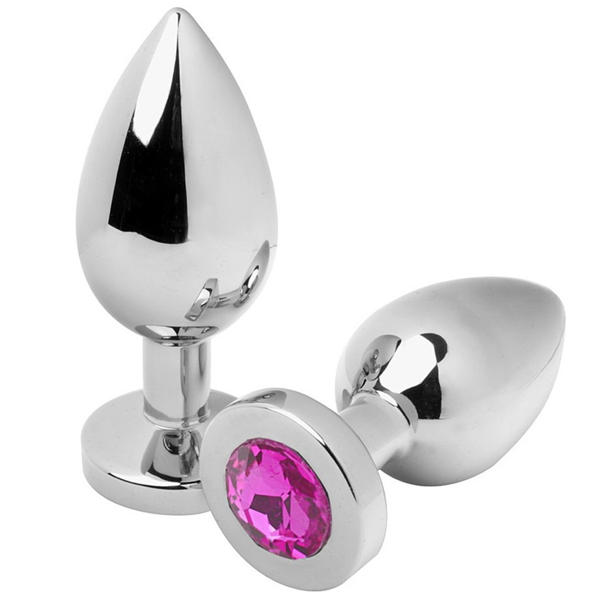 METALL HART - ANALPLUG DIAMANT ROSA KLEIN 5,71CM