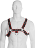 LEDER-BODY - KETTENGESCHIRR III SCHWARZ / ROT