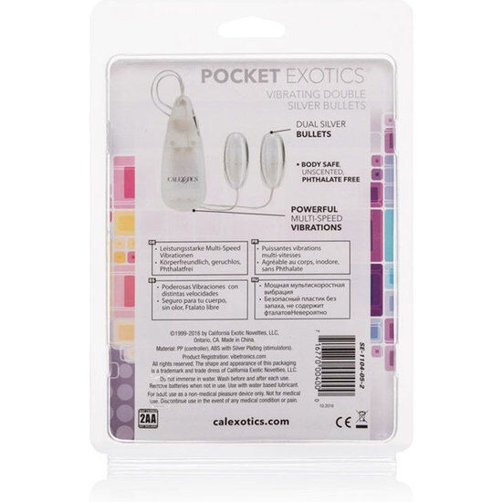 CALEXOTICS – VIBRIERENDE BULLETS SILBER-DUO