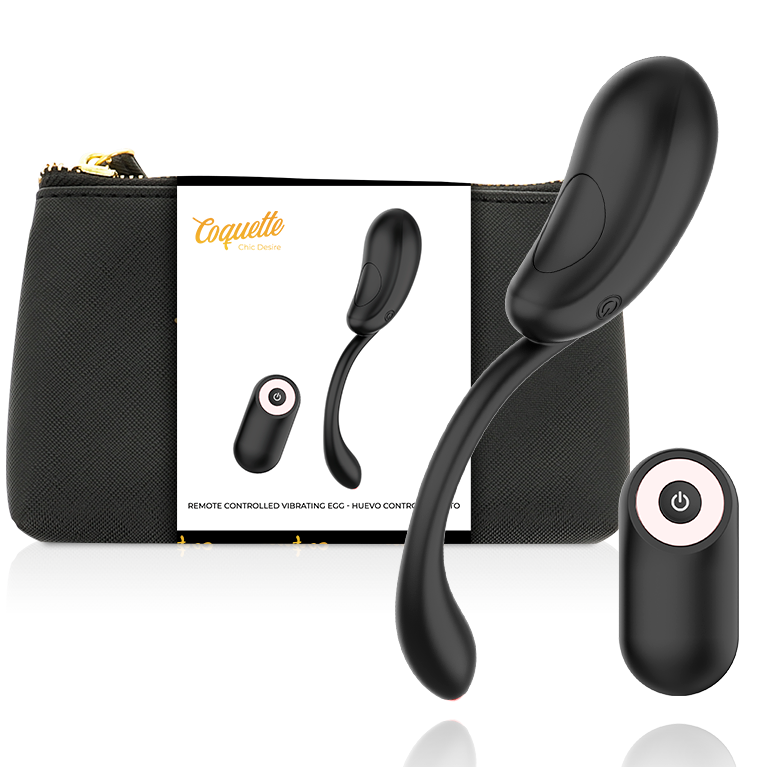 COQUETTE CHIC DESIRE - VIBRIERENDES EI FERNGESTEUERT WIEDERAUFLADBAR SCHWARZ/GOLD