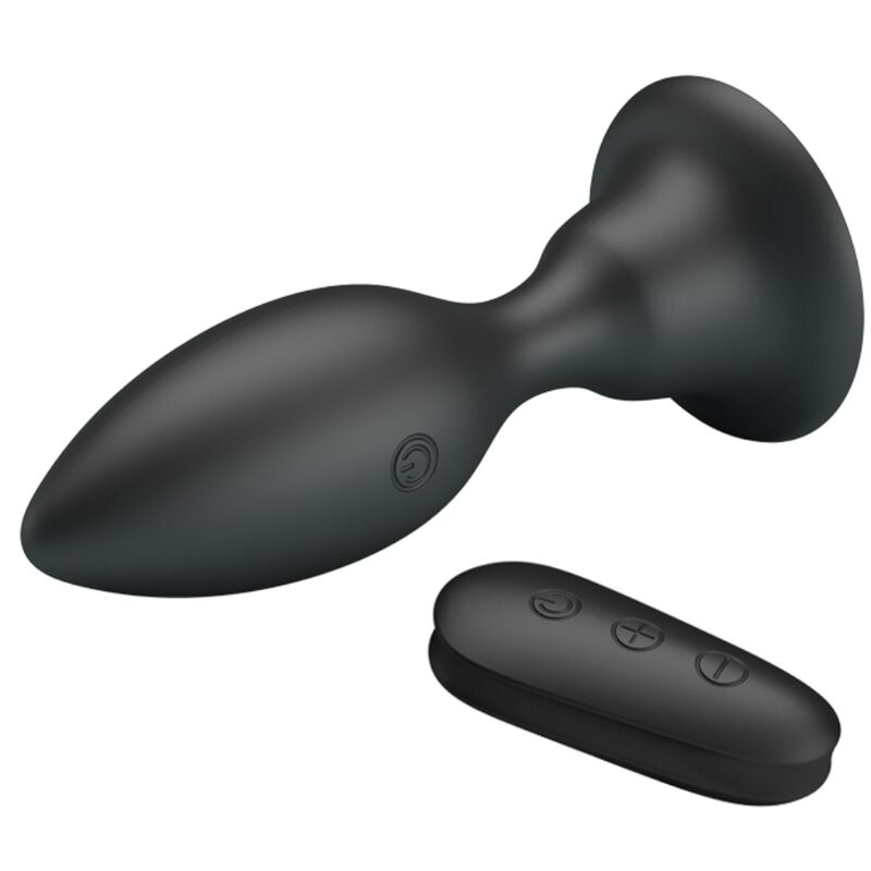 MR PLAY - ANALPLUG MIT VIBRATION SCHWARZ FERNBEDIENUNG