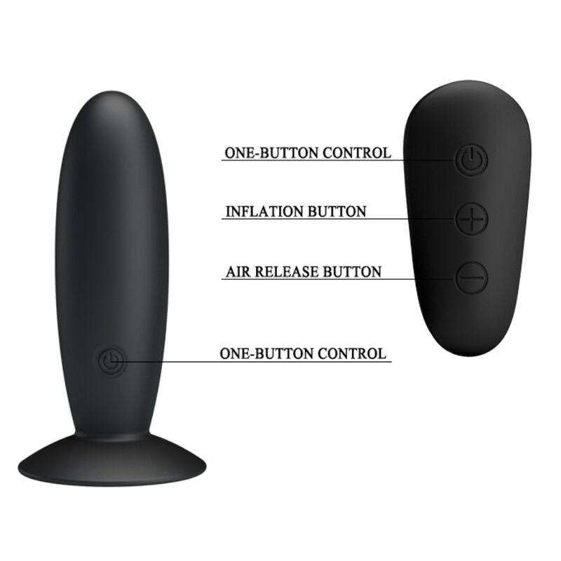 MR PLAY - ANALPLUG MIT VIBRATION SCHWARZ FERNBEDIENUNG